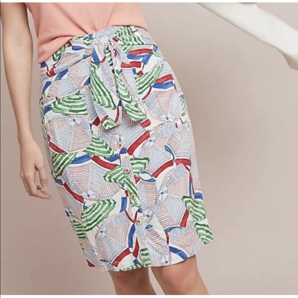 Anthropologie Conversations umbrella skirt 8